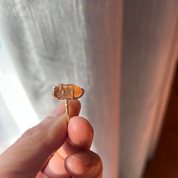 Variance Imperial Topaz Medium Stone 18K, 14K, Yellow and Rose Gold Ring 6.5 - Picture 2 of 9